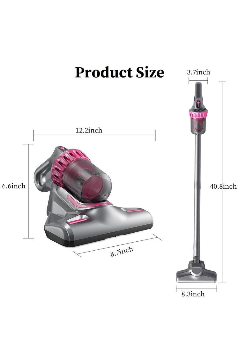 4 in 1 Vacuum Cleaner With Dust, UV Wireless Mite Removal, Handheld Wet Dry Vacuum Cleaner for Allergies and Pet, Eliminates Allergens/Mite