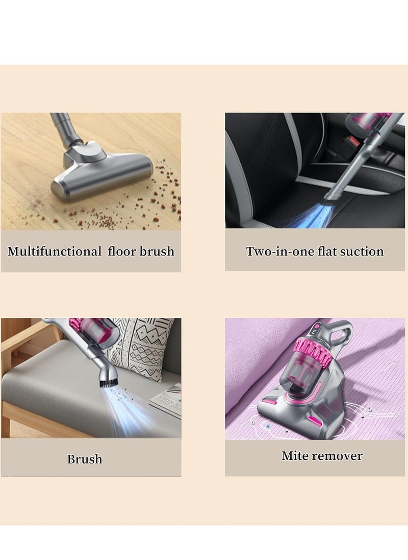 4 in 1 Vacuum Cleaner With Dust, UV Wireless Mite Removal, Handheld Wet Dry Vacuum Cleaner for Allergies and Pet, Eliminates Allergens/Mite