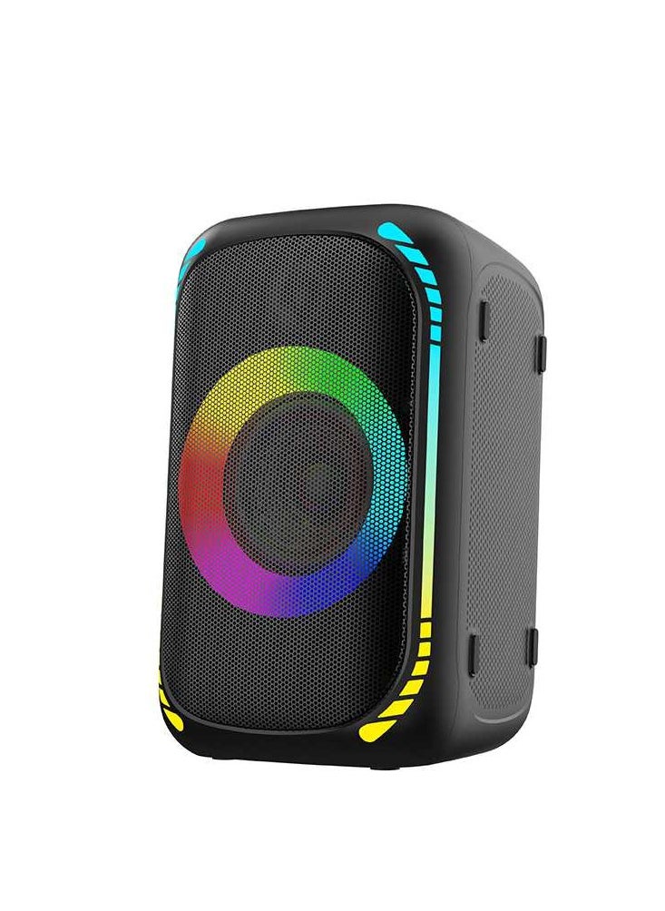 Party Speaker 200W with RGB Lights / Microphone Port / FM Radio Mode / Hands-free Calls / Powerful Bass - Black