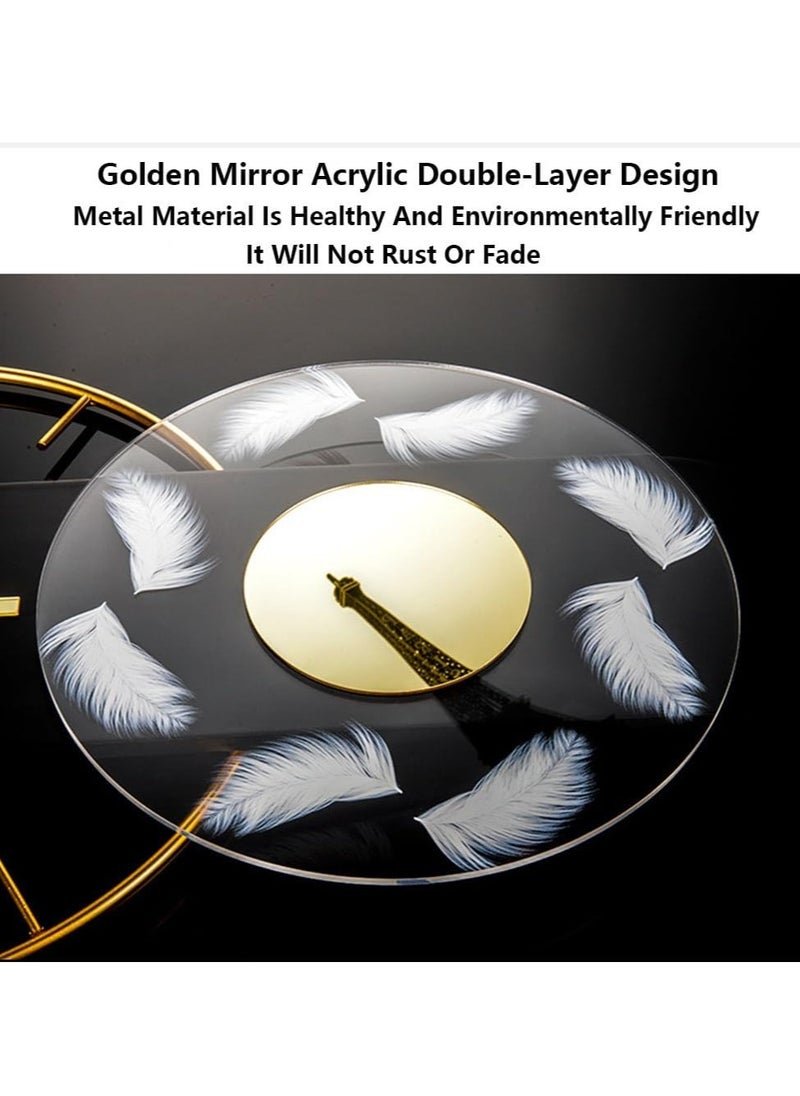 Metal Wall Clock – Silent Non-Ticking, Multicolor Modern Design – Perfect for Living Room, Bedroom, Office & Cafe Decor 60 x 3.81 x 36 cm (1 PC)