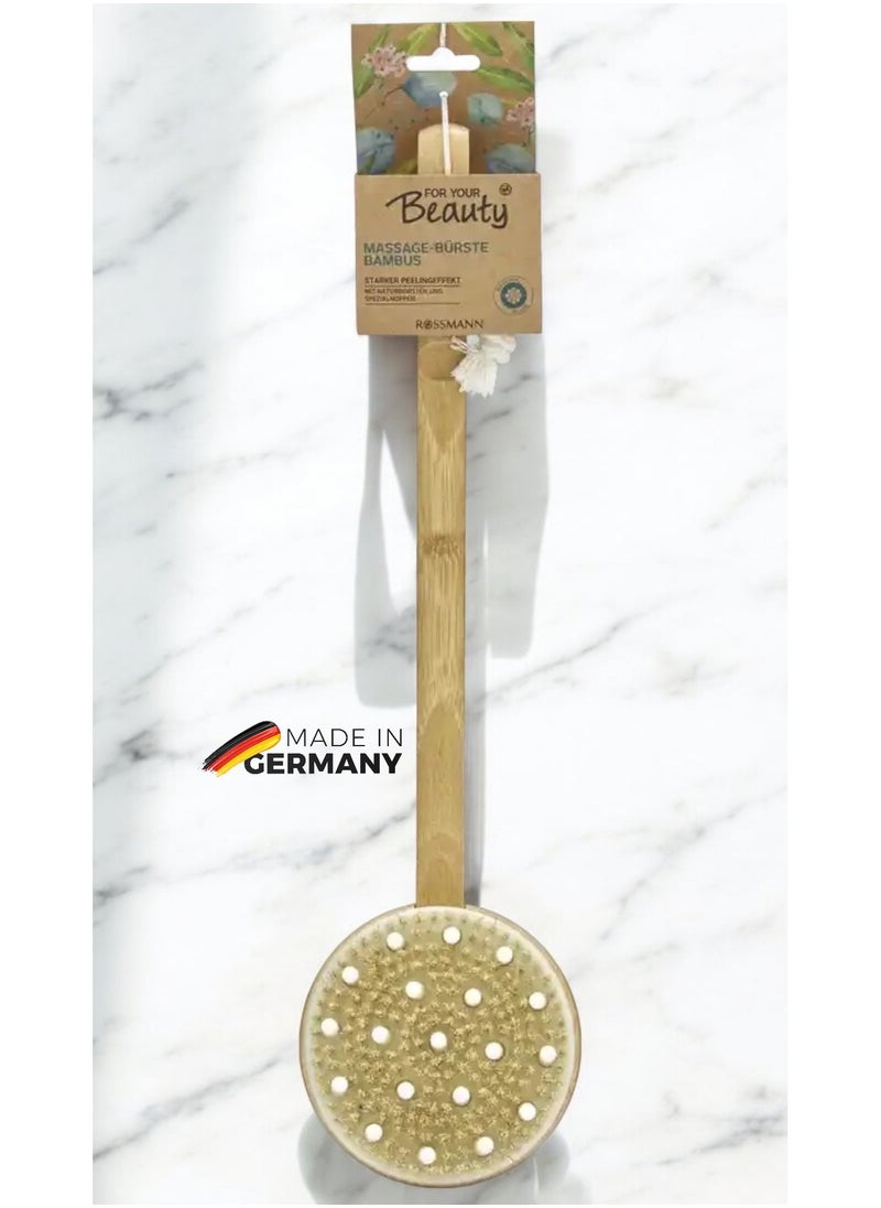 German Brand, Massage brush bamboo, High quality, Long Handle Body Brush,Bath Brush, Shower Brush Body Scrubber, Back Scrubber, Back brush, made in Germany