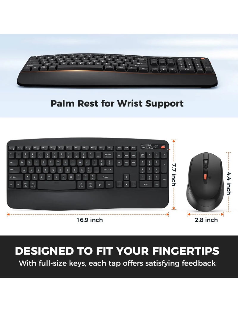 Meetion 2.4Ghz/Wireless&Bluetooth Dual Ergonomic DirectorA 2.4GHz USB Nano receiver Power-efficient wireless technology Mouse resolution 800-1200-1600 dpi