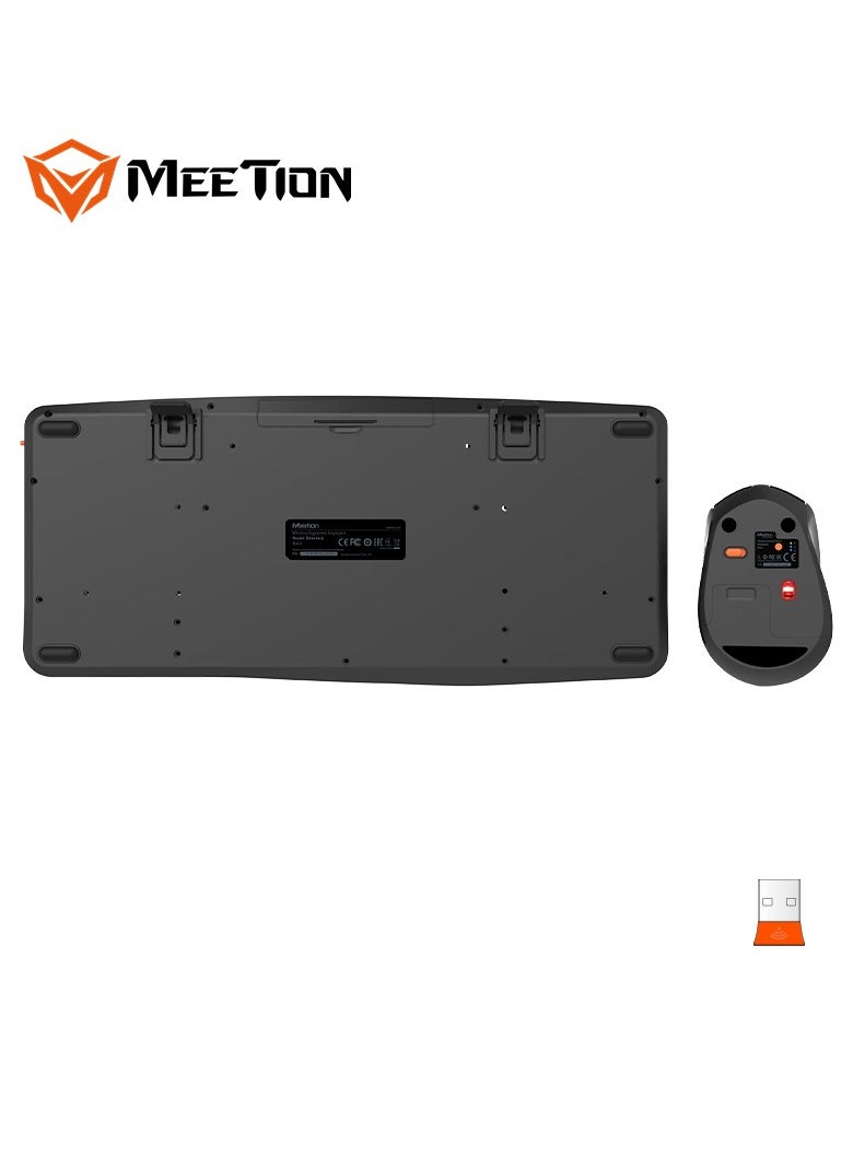 Meetion 2.4Ghz/Wireless&Bluetooth Dual Ergonomic DirectorA 2.4GHz USB Nano receiver Power-efficient wireless technology Mouse resolution 800-1200-1600 dpi