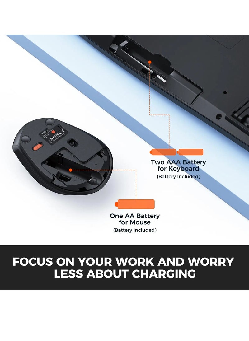 Meetion 2.4Ghz/Wireless&Bluetooth Dual Ergonomic DirectorA 2.4GHz USB Nano receiver Power-efficient wireless technology Mouse resolution 800-1200-1600 dpi