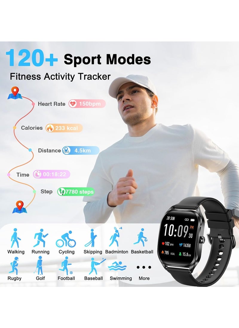 Smart Watch Men Women Bluetooth Call Z10 Pro Amoled Display Touch Screen Fitness Tracker,  Heart Rate Blood Oxygen Sleep Monitor, Activity Tracker Waterproof 1 ATM for Android and IOS Phones 7 Days Battery