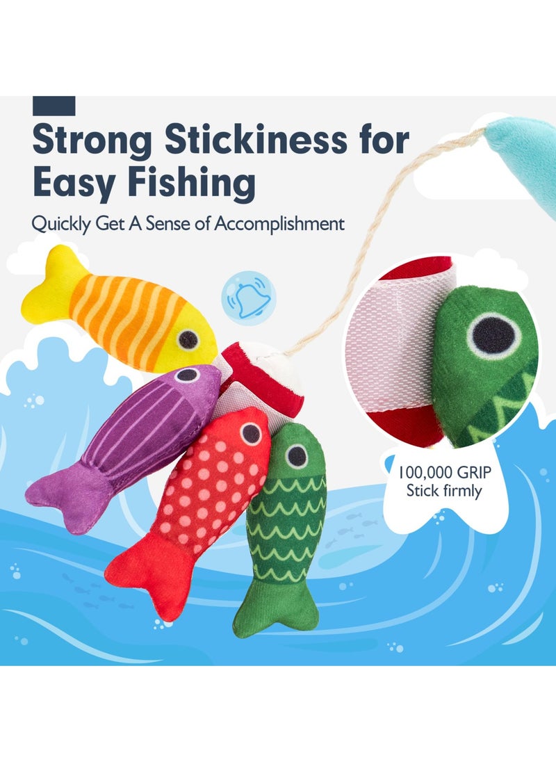 Fishing Game Baby Toy from 2 Years, Montessori Toy for Toddlers 2+, Educational Fishing Game for Motor Skills, Number Counting & Color Sorting Toys, Stacking Cups & Shape Learning Toys, Safe Washable Materials for Early Brain Development, Pre-school Educational Toy for Kids, Baby Gyms & Playmats with Storage Bags