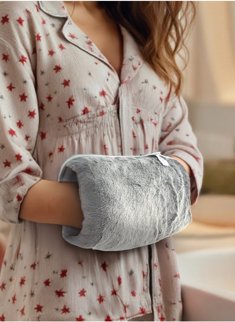 Breeze & Ripplez™ Dual comfort electric rechargeable heating water bag soft fleece cover for pain relief advanced leak proof technology fast heating large size