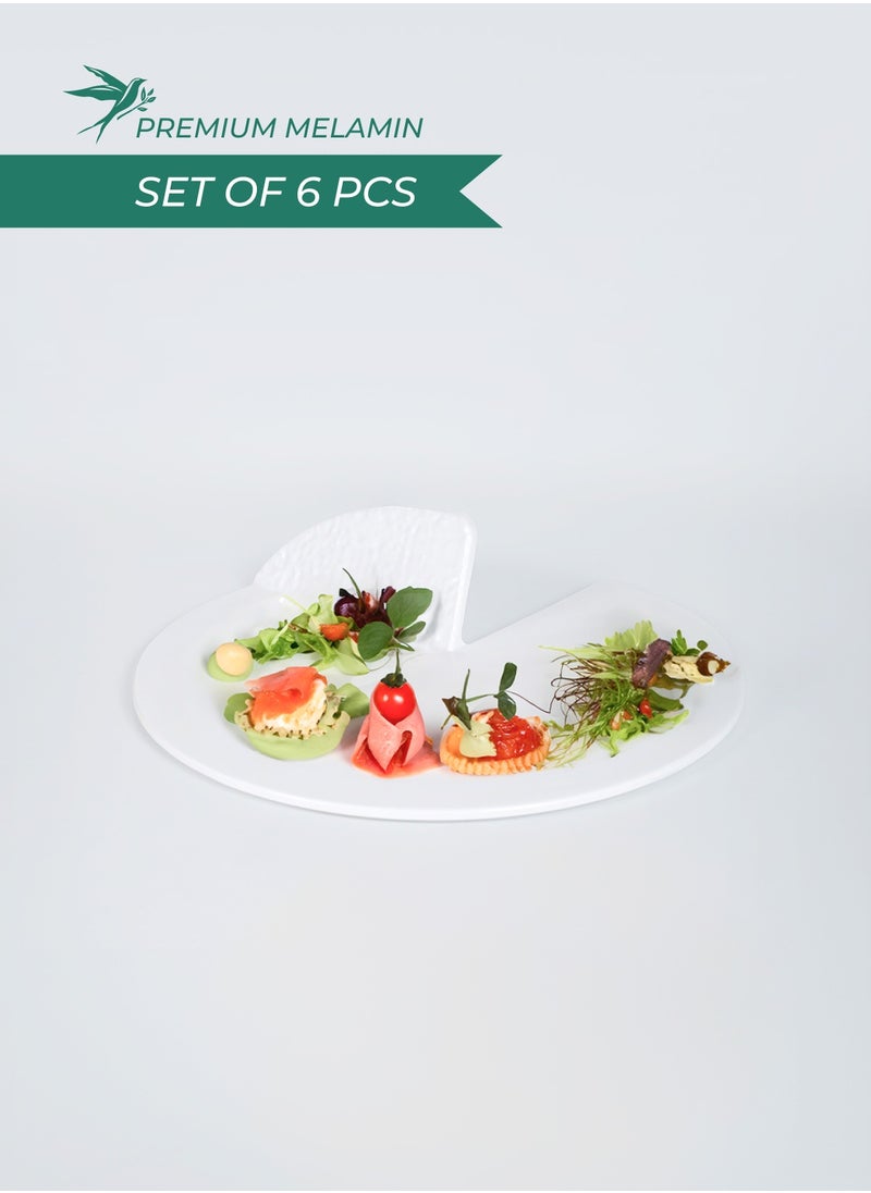 Set of 6 Melamine Round Plates 18x4.3 cm Picco Baci Milano