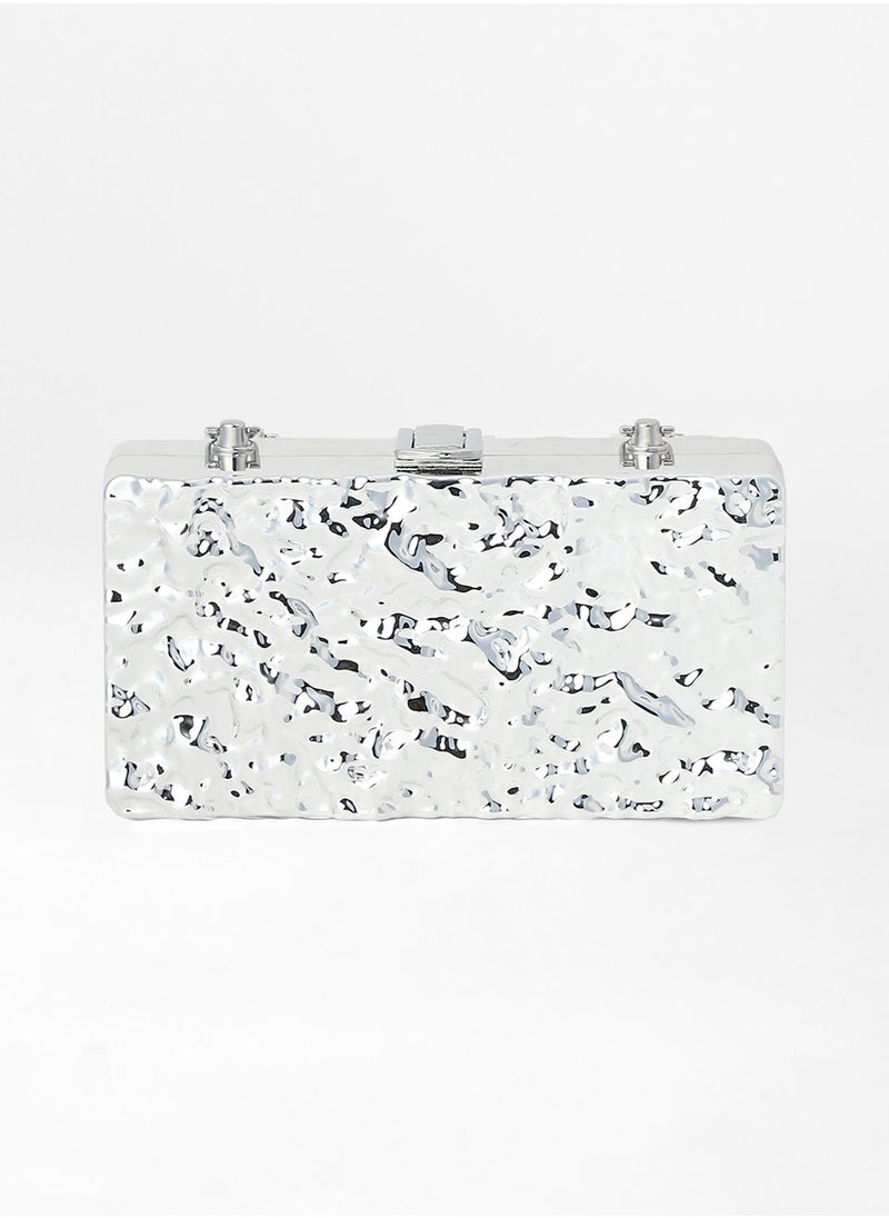The Dented Chain Clutch Bag