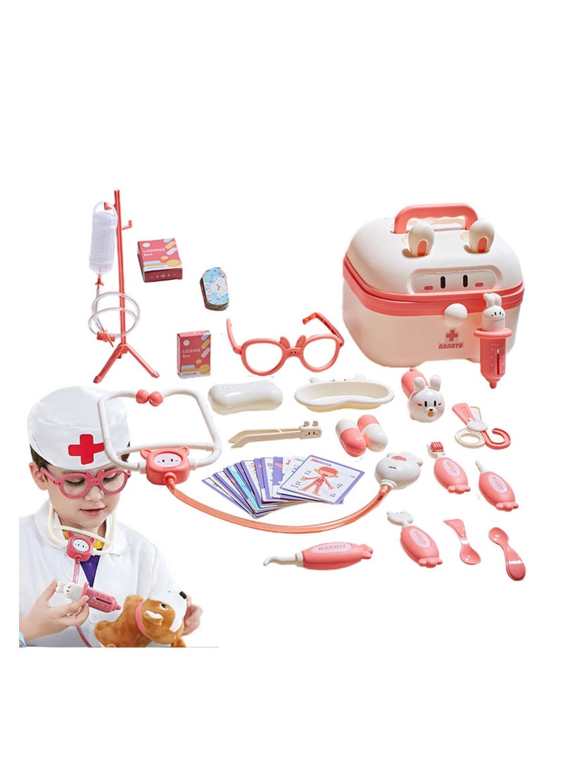 Doctor Kit for Kids - Pretend Play Educational Doctor Toys, Medical Kit with Stethoscope, Doctor Playset for Dentist Doctor, Role Play Toys for 3 4 5 6 7 8 Years Old Girls & Boys Toddler Gifts