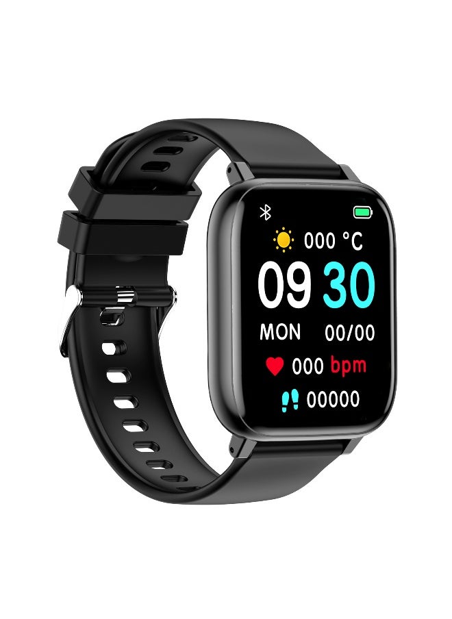 Smart Watch Korean Brand Business Smart watch, Multiple Language English Arabic, Waterproof Fitness Watch, Bluetooth Calling, Zinc Alloy Vacuum Plating, Heart Rate Monitoring, Smart watch for Men Women, Gift for Girls Boys - Black