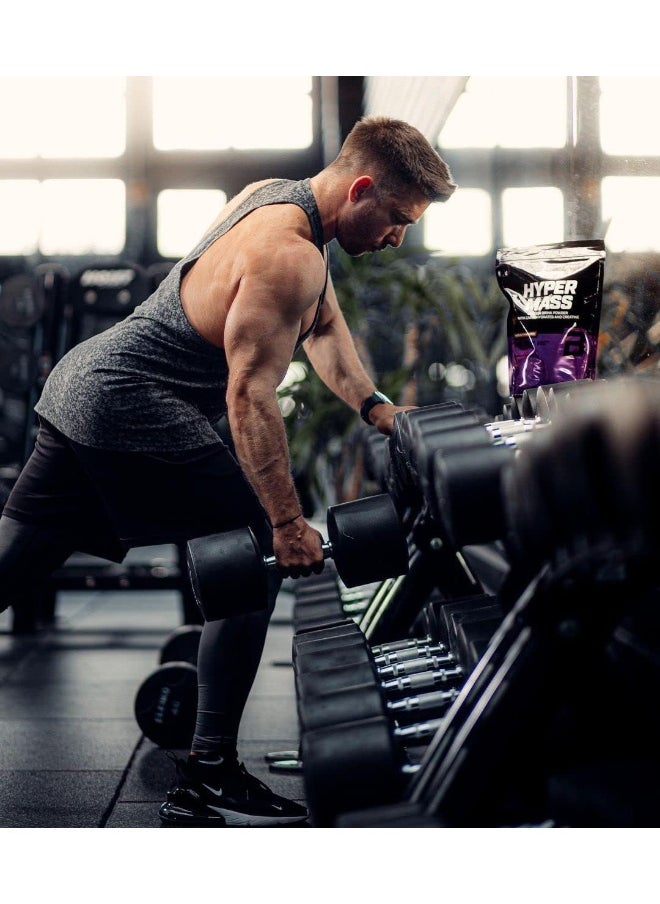 BioTechUSA Hyper Mass - Mass Gainer with Carbs & Protein Blend | Micronised Creatine | Gluten-Free, Strawberry