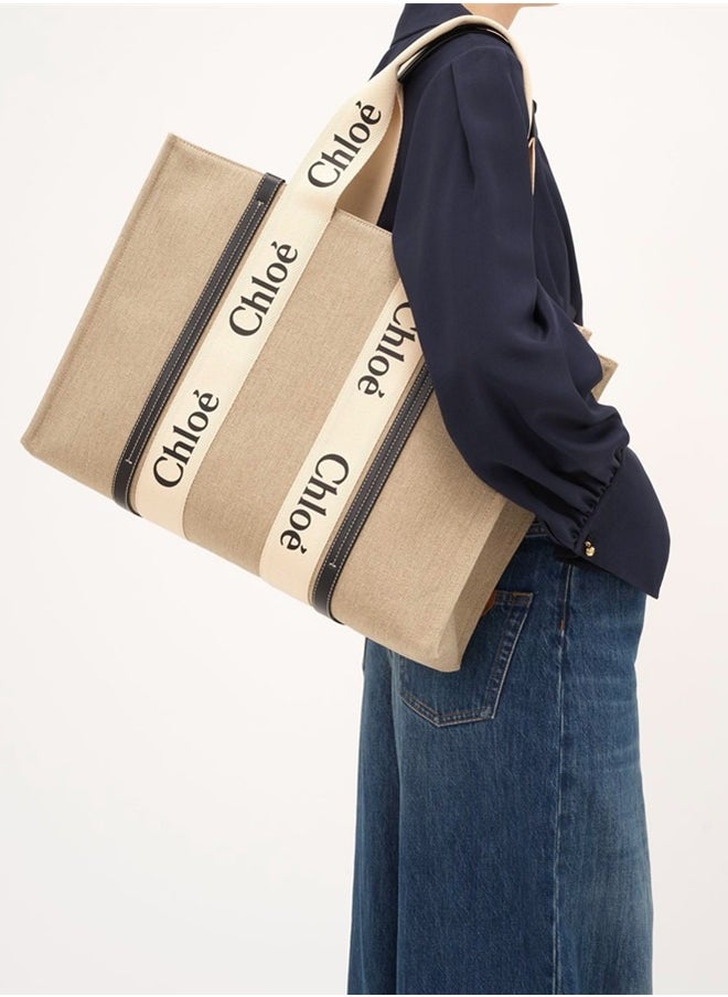 Chloe Women's Large Handheld Shoulder Bag Canvas Tote Bag 45 * 33 * 13cm
