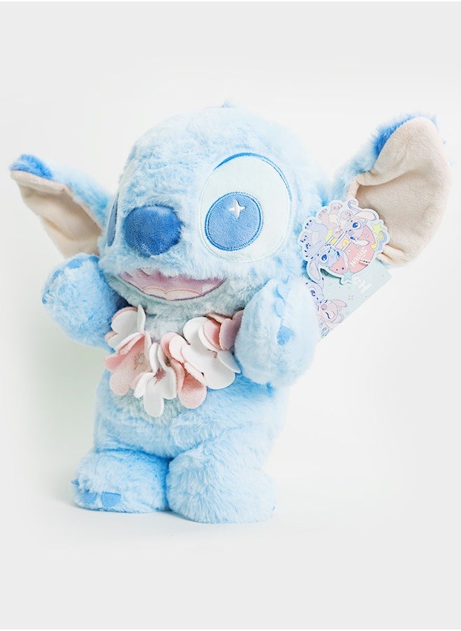 Planetary Pastel Collection 14in. Standing Stitch with Flower Necklace Plush Toy