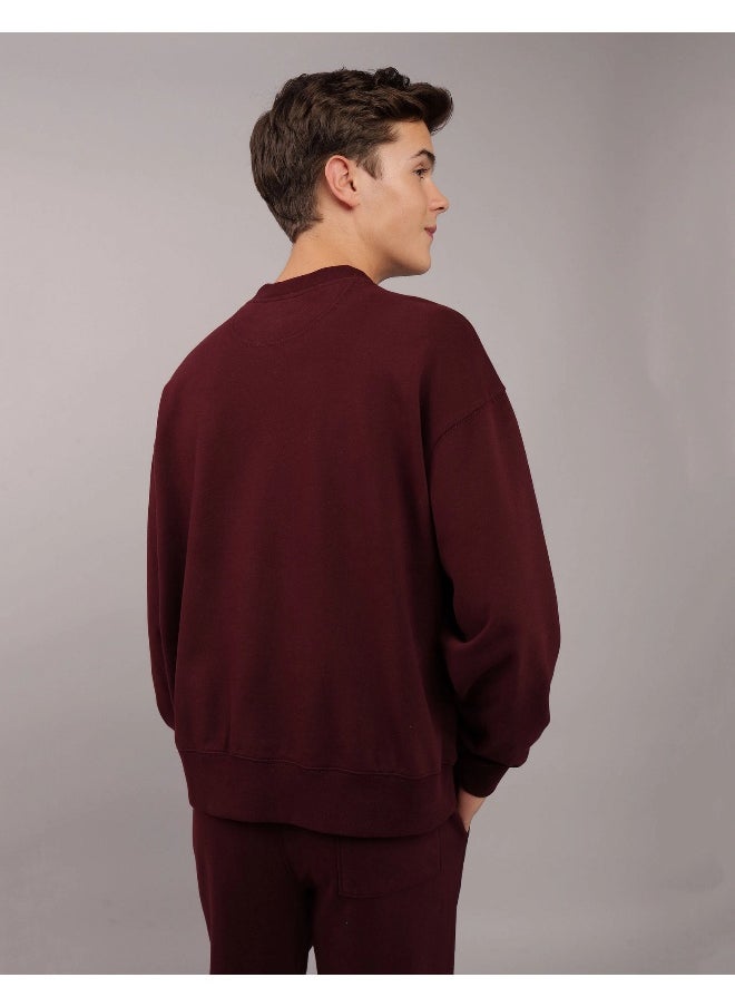 Fleece Crew Neck Pullover Sweatshirt