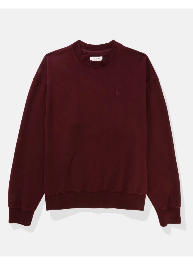 Fleece Crew Neck Pullover Sweatshirt