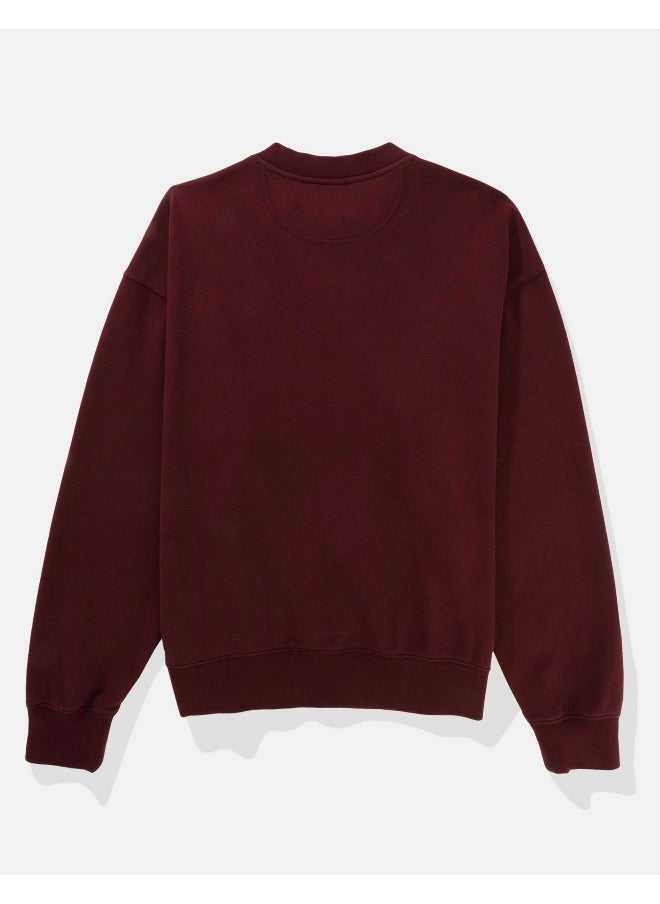 Fleece Crew Neck Pullover Sweatshirt