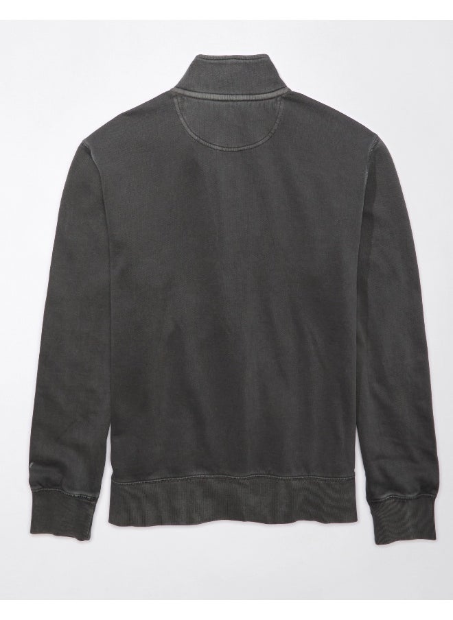 Quarter-Snap Mockneck Sweatshirt