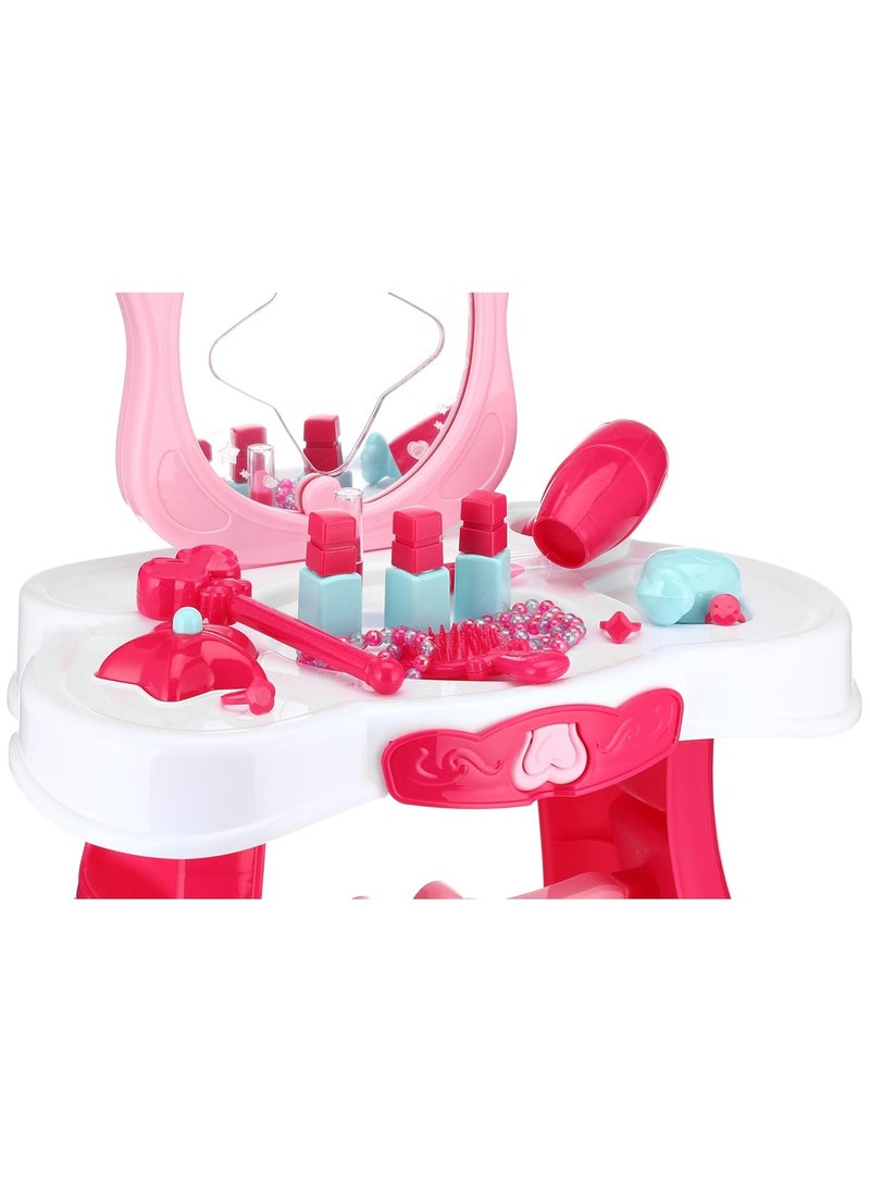 So, Fashion You! Beauty Play Set – Magical Vanity Table with Light, Sound, and Accessories for Kids 3+