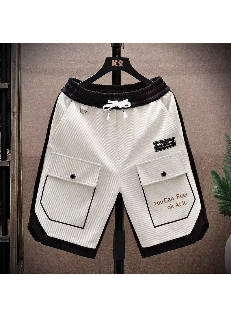 2023 Summer Loose Multi-Pocket Cargo Shorts Curry