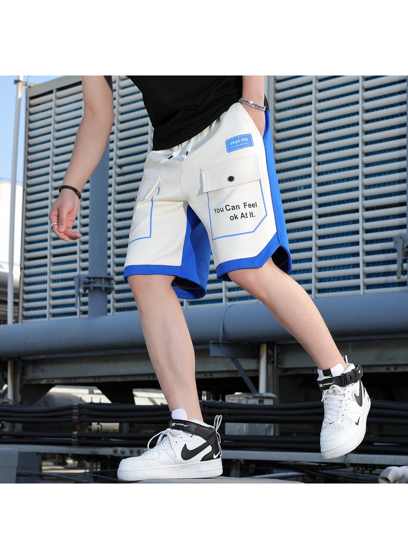 Summer Casual Shorts Men Trendy Brand Loose Fit Korean Style Coffee