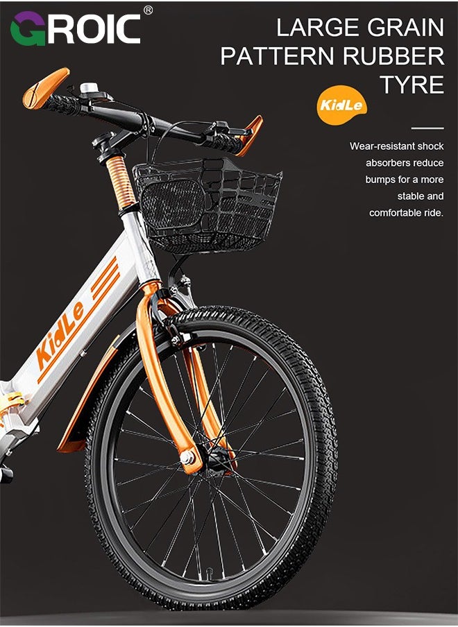 Kids Bike,Mountain Bike,20-Inch Bicycle Wheels,20 Inch Wheel Bicycle,Folding Mountain Bike for Kids with wide knobby mountain tires