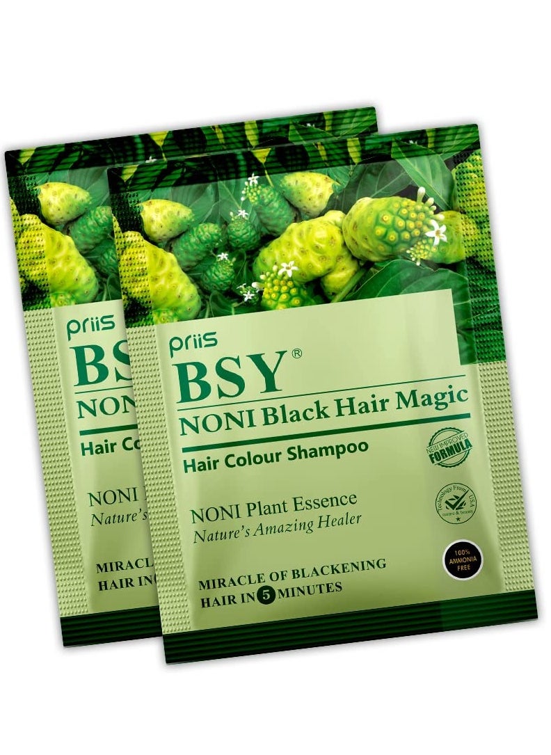 Noni Black Hair Magic 20ml X 10 Sachets Hair Dye Black