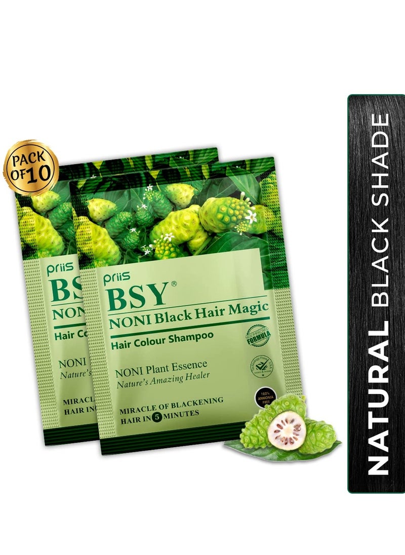 Noni Black Hair Magic 20ml X 10 Sachets Hair Dye Black