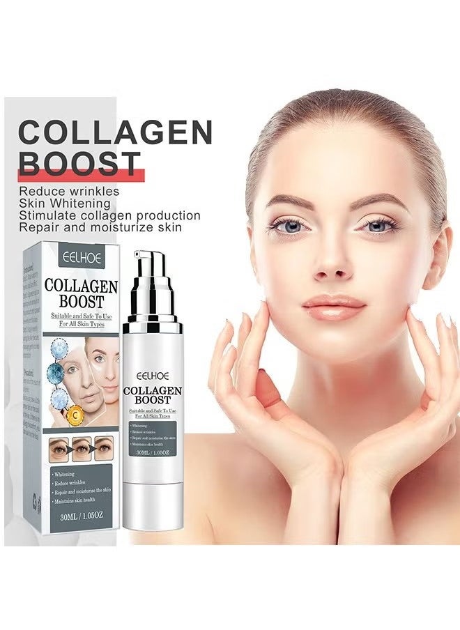 Collagen Boost- Anti-Aging Serum Anti-Aging Serum, Collagen Anti-Wrinkle Cream Women, Collagen Booster For Face With Hyaluronic Acid 30ml