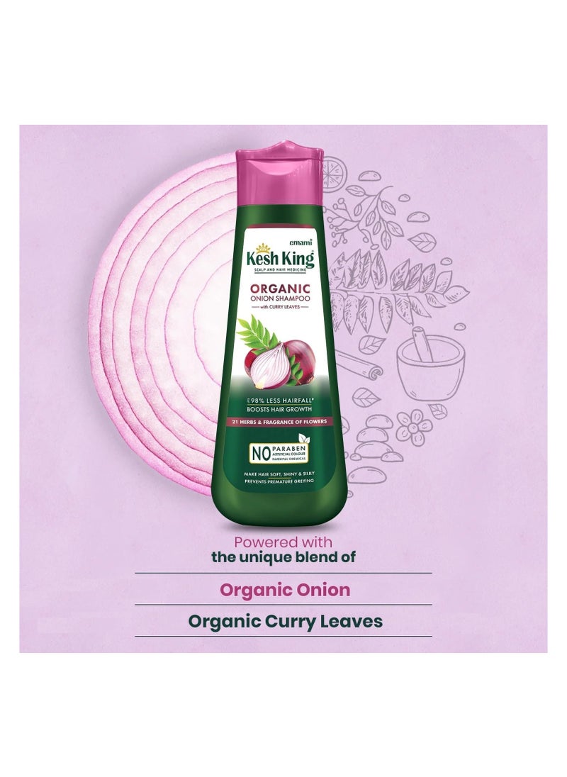 Kesh King Ayurvedic Onion Shampoo with 21 Herbs, Reduces Hairfall & Boost Hair Growth, 300ml