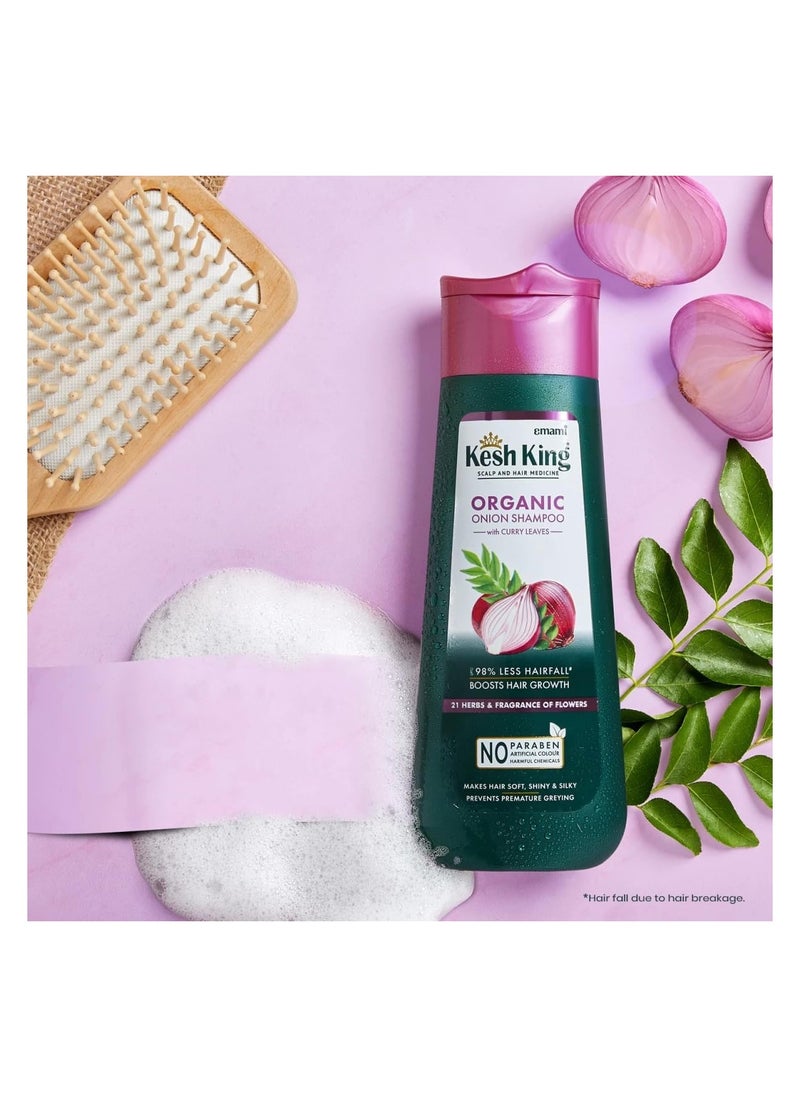 Kesh King Ayurvedic Onion Shampoo with 21 Herbs, Reduces Hairfall & Boost Hair Growth, 300ml