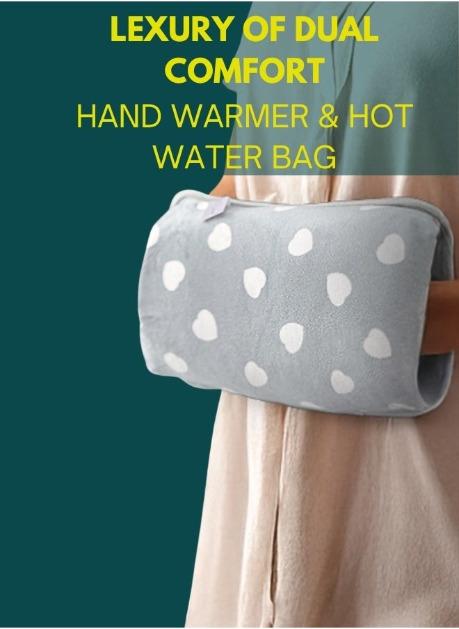 Breeze & Ripplez™ Dual comfort electric rechargeable heating water bag soft fleece cover for pain relief advanced leak proof technology fast heating large size