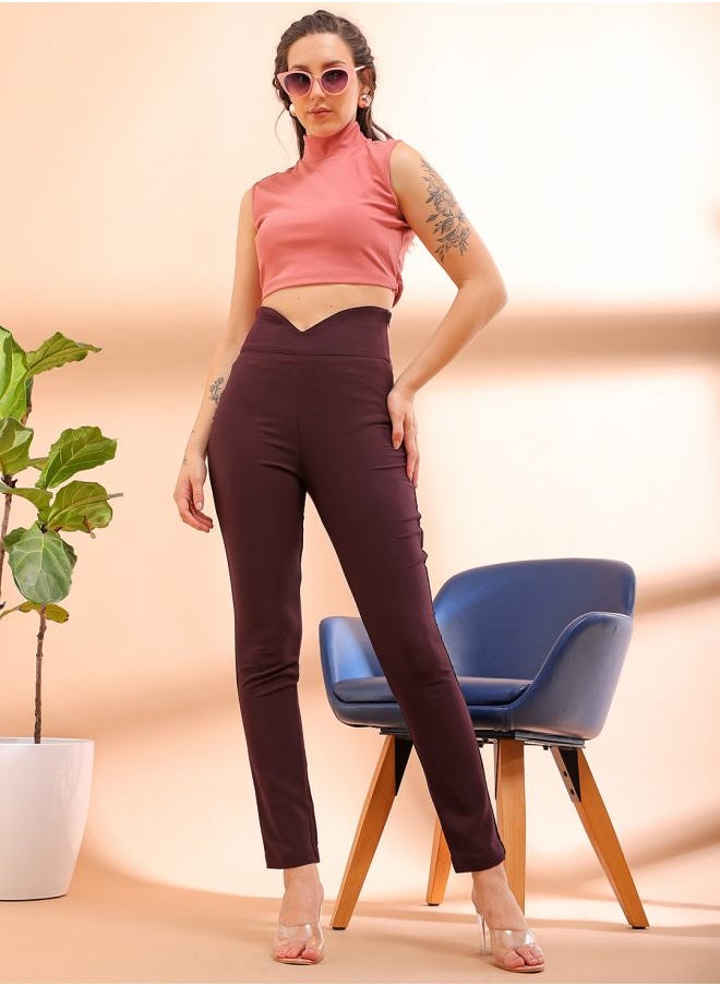 Women Skinny Fit Solid High-Rise Jeggings