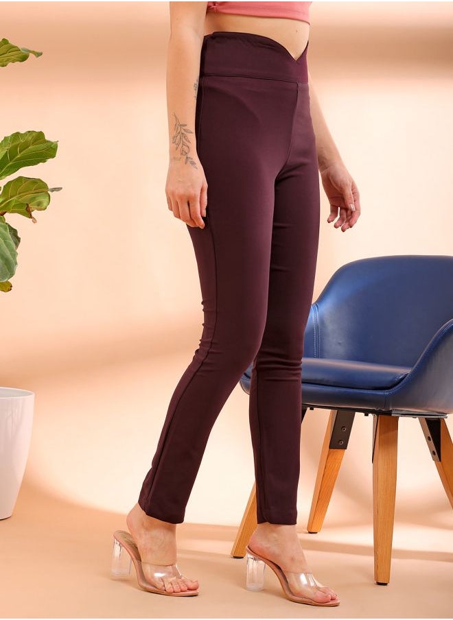 Women Skinny Fit Solid High-Rise Jeggings