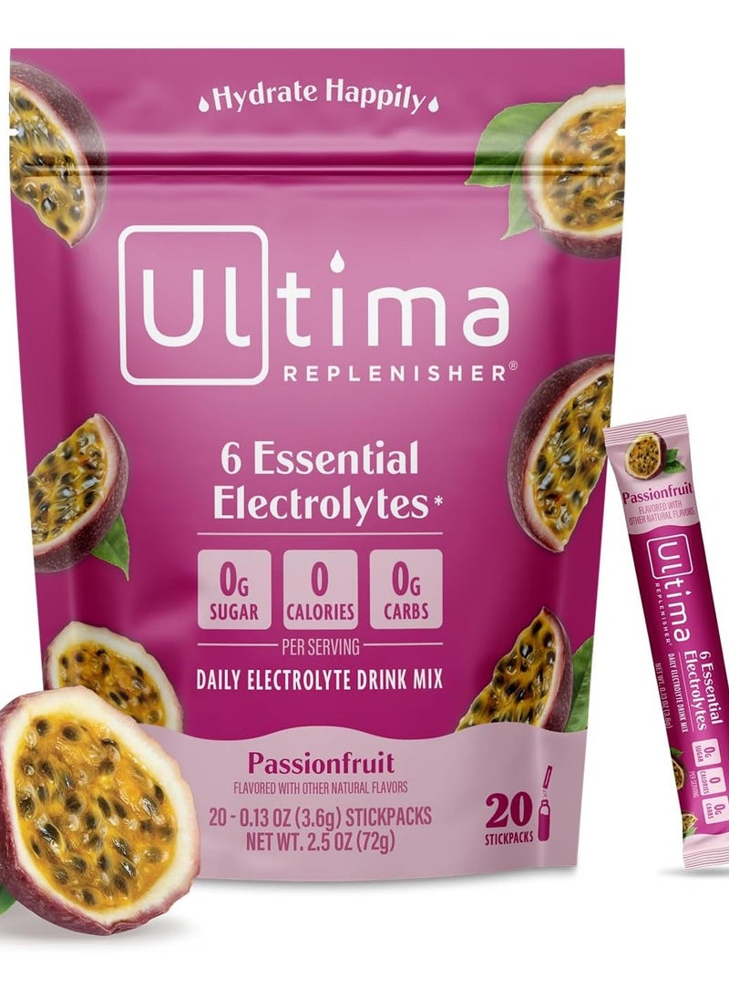 Daily Electrolyte Drink Mix, Passionfruit, 20 Stickpacks each 0.13 oz (3.6g)