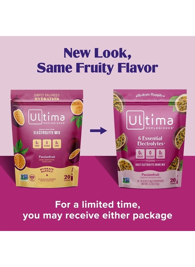 Daily Electrolyte Drink Mix, Passionfruit, 20 Stickpacks each 0.13 oz (3.6g)