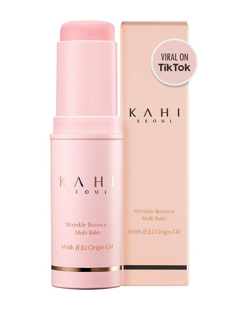 KAHI BALM SERIES | Wrinkle Bounce Multi Balm Stick | All-in-One Hydrating Lip Balm Eye Cream Neck Cream Make Up Base & Face Mist Moisture Balm Stick | Daily Face Moisturizer Stick - 9g