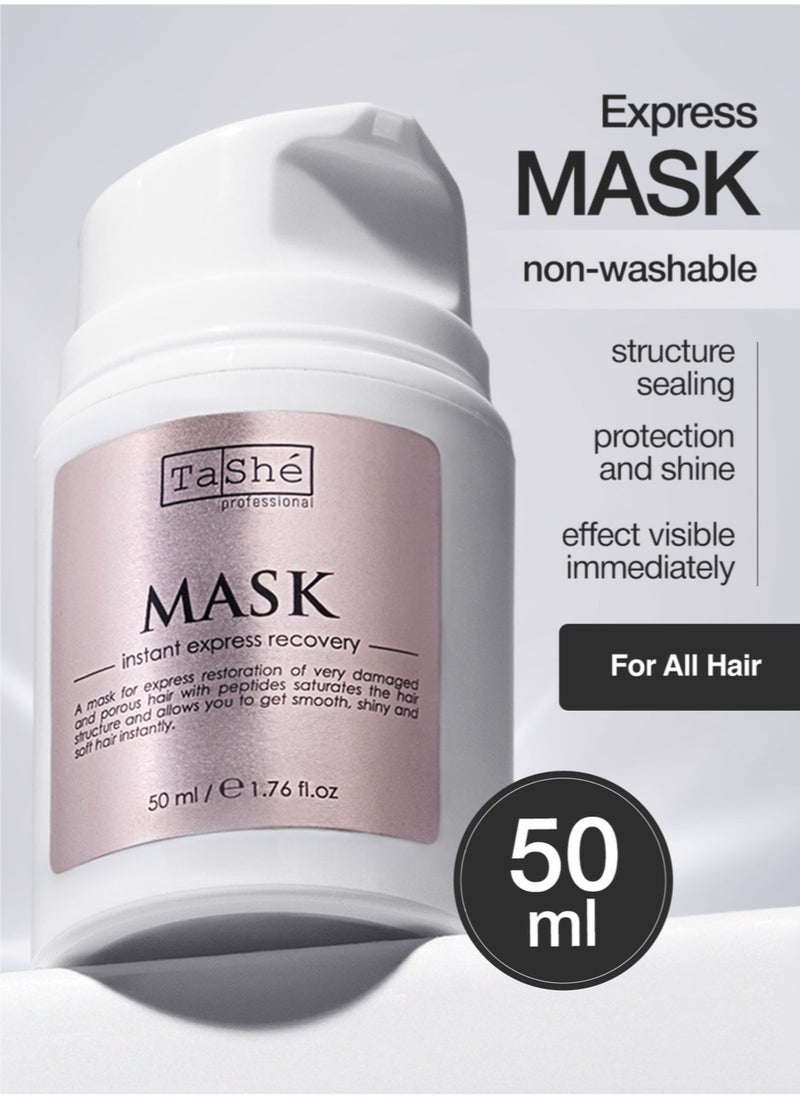 Express Peptide Bond Repair Hair Mask | 60-Second Molecular Restructure for Damaged & Porous Hair | 5× Stronger, Instant Shine | Sulfate & Silicone-Free | 50 ml