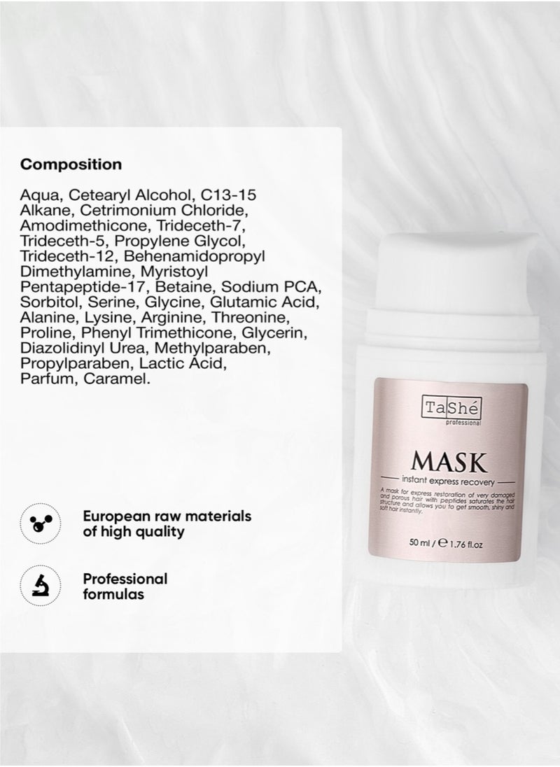 Express Peptide Bond Repair Hair Mask | 60-Second Molecular Restructure for Damaged & Porous Hair | 5× Stronger, Instant Shine | Sulfate & Silicone-Free | 50 ml