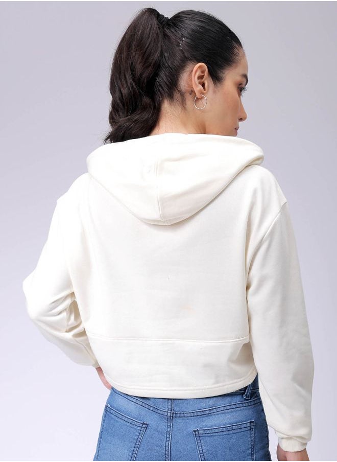 Women Fitted Solid Corset Sweatshirt