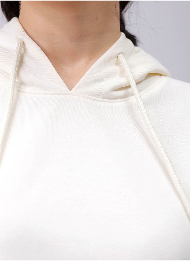 Women Fitted Solid Corset Sweatshirt
