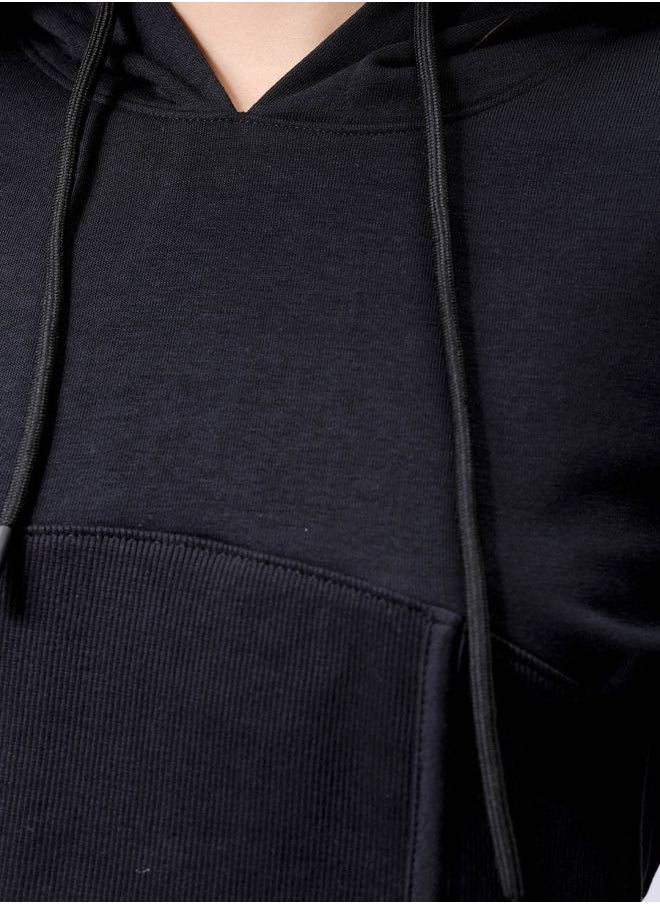 Women Fitted Solid Corset Sweatshirt