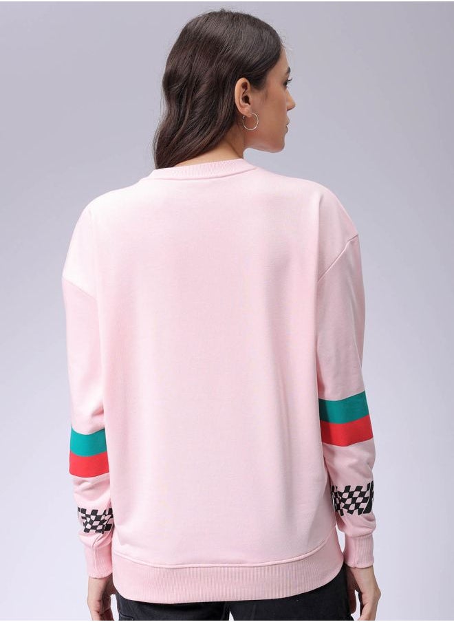 Women Boxy Fit Racing Oversized Sweatshirt