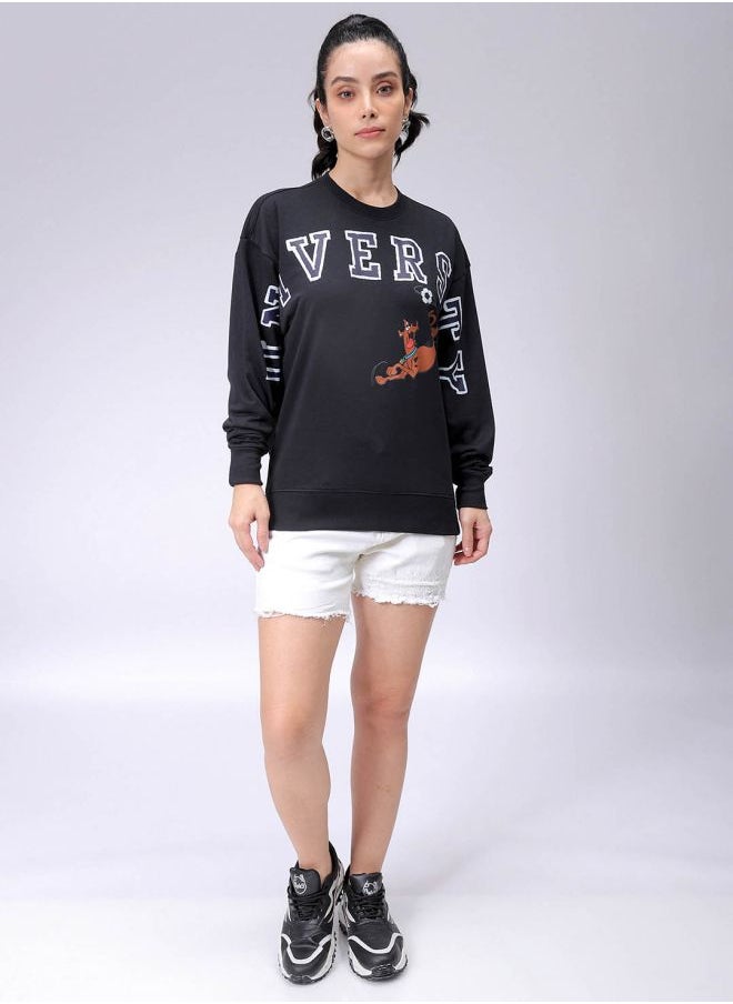 Women Boxy Fit Scooby Doo Oversized Sweatshirt