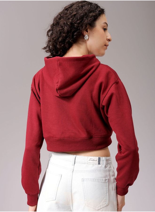 Women Relaxed Fit Solid Front Open Sweatshirt