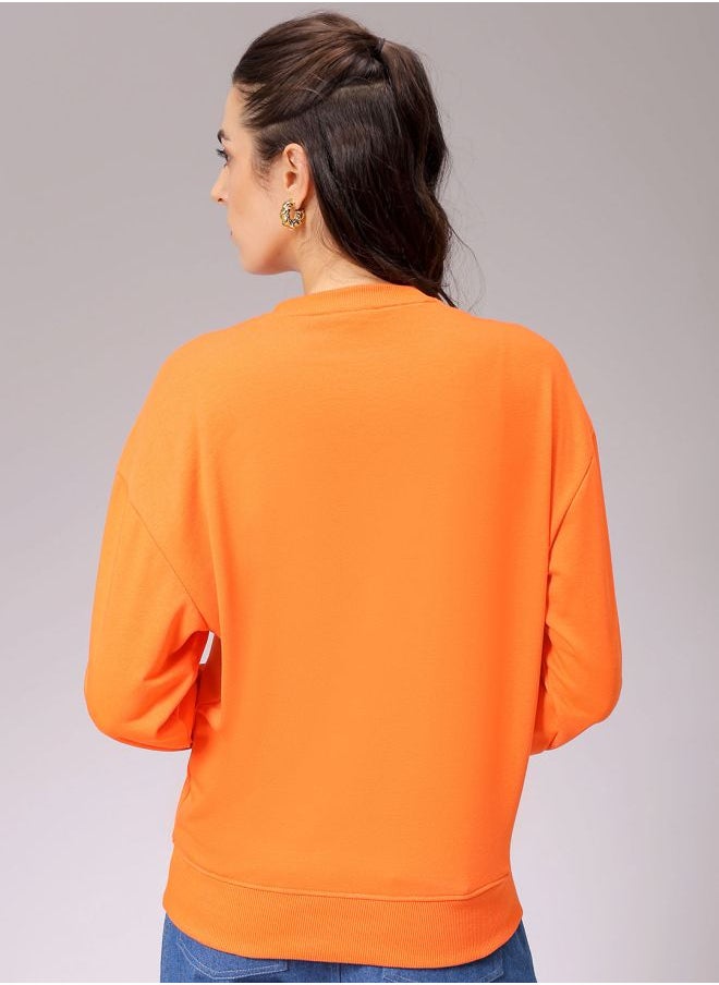 Women Boxy Fit Looney Tunes Oversized Sweatshirt