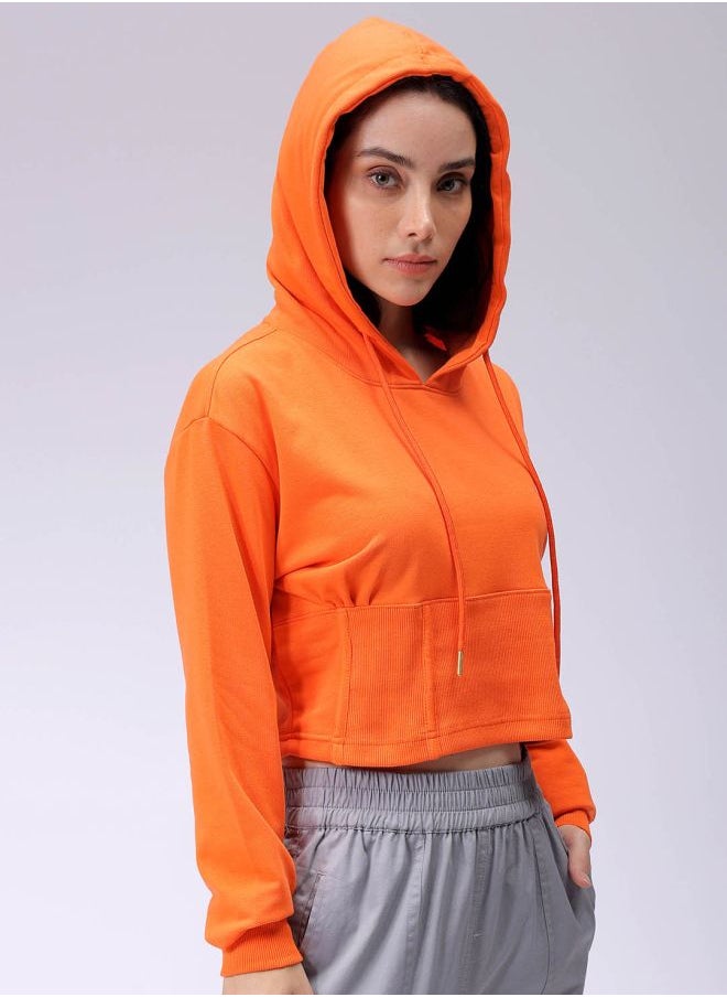 Women Fitted Solid Corset Sweatshirt