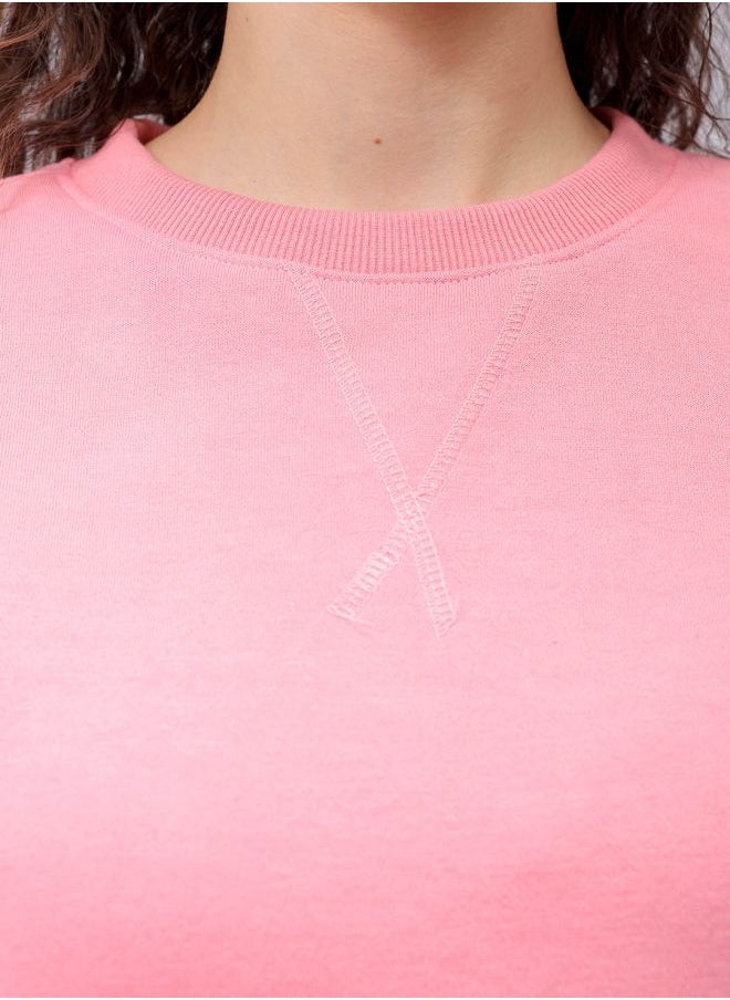 Women Boxy Fit Solid Oversized Sweatshirt