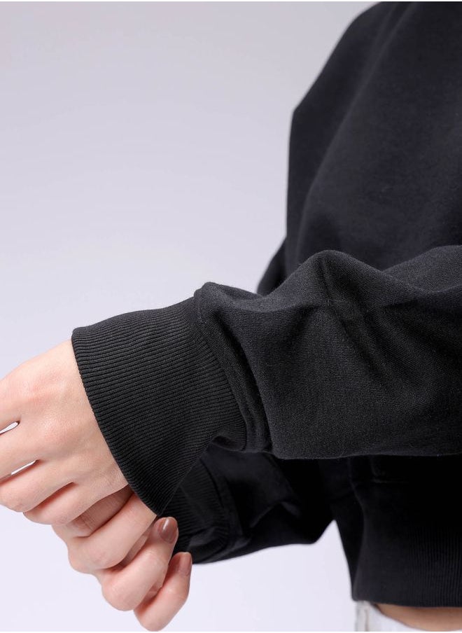 Women Regular Fit Graphic Print Crewneck Sweatshirt