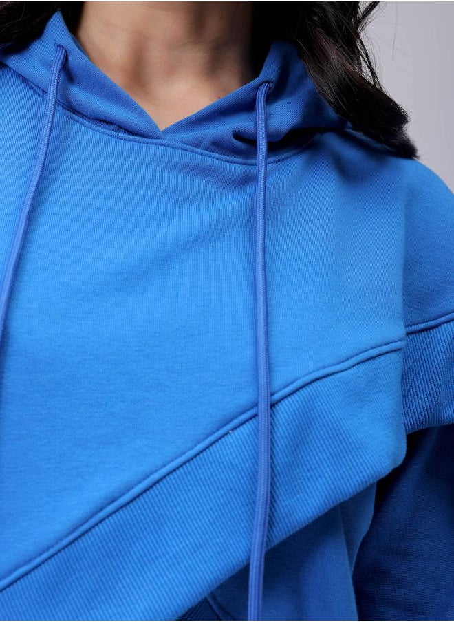 Women Boxy Fit Solid Wrap Sweatshirt